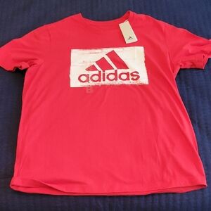Adidas Bold Red Tee with Logo